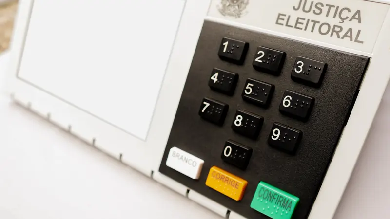 Teclado da urna eletrônica da Justiça Eleitoral